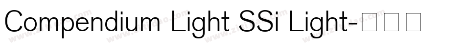 Compendium Light SSi Light字体转换